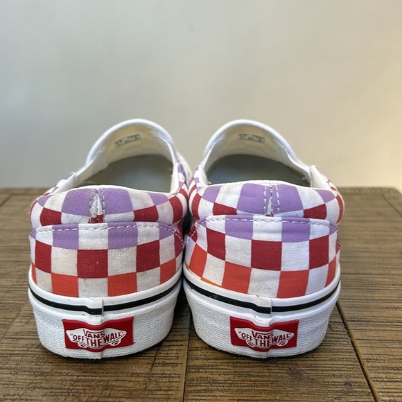 Vans Classic Slip-On Rainbow Checkerboard Skate Shoe Sneakers men 5.5 women’s 7 - Picture 4 of 10